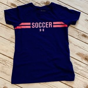 Under Armour UA Girls HeatGear Soccer T-shirt YXS